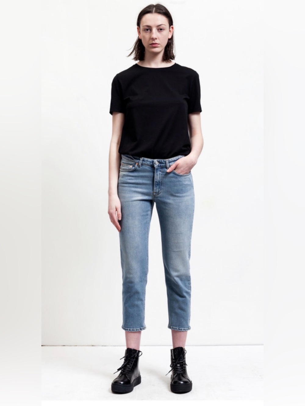 Acne Studios "Row Clean LT VTG" Light Wash Straight-Leg Jeans